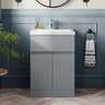 [BFRA201A] Mavesyn Contemporary 2 Door 1 Drawer Floor Standing Vanity Unit with Mid-Edge Basin - Choice of Size and Colour - Silo