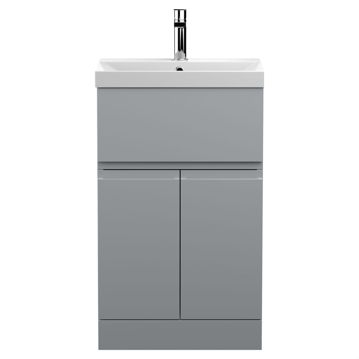 [BFRA201D] Mavesyn Contemporary 2 Door 1 Drawer Floor Standing Vanity Unit with Thin Edge Basin - Choice of Size and Colour - Cutout