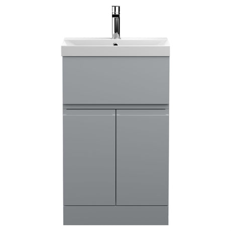 [BFRA201D] Mavesyn Contemporary 2 Door 1 Drawer Floor Standing Vanity Unit with Thin Edge Basin - Choice of Size and Colour - Cutout