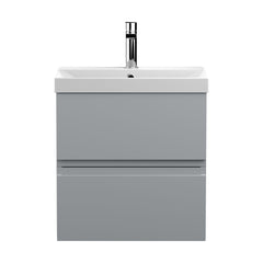 [BFRA202D] Mavesyn Contemporary 2 Drawer Wall Hung Vanity Unit with Thin Edge Basin - Choice of Size and Colour - Cutout