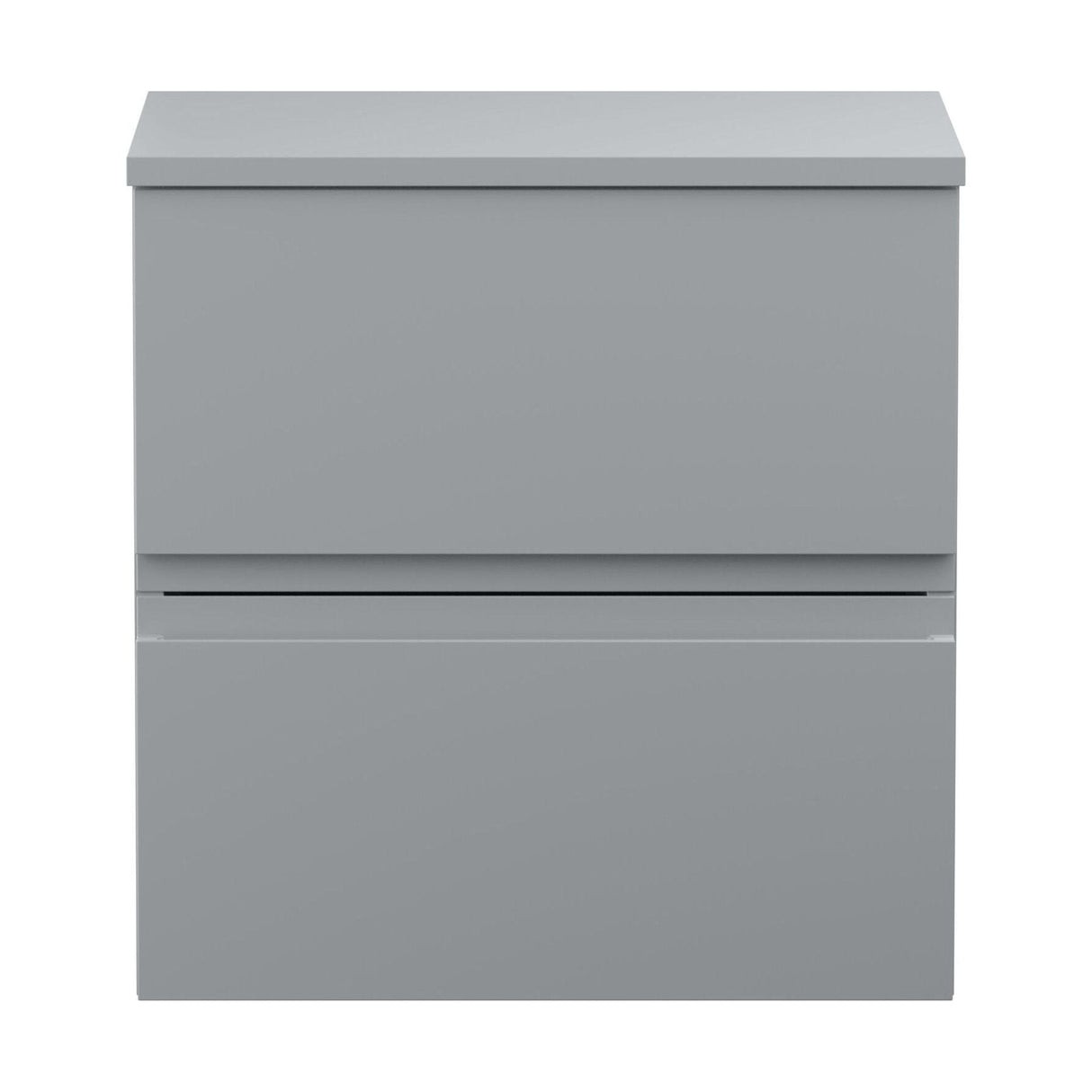 [BFRA202W] Mavesyn Contemporary Wall Hung Vanity Unit with Worktop, Satin Grey, 505mm - Cutout