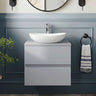 [BFRA202W] Mavesyn Contemporary 2 Drawer Wall Hung Vanity Unit with Worktop - Choice of Size and Colour - Silo