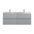 [BFRA204C] Mavesyn Contemporary 4 Drawer Wall Hung Vanity Unit with Basin, Satin Grey, 1200mm - Cutout