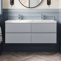 [BFRA204C] Mavesyn Contemporary 4 Drawer Wall Hung Vanity Unit with Basin - Choice of Colour - Silo