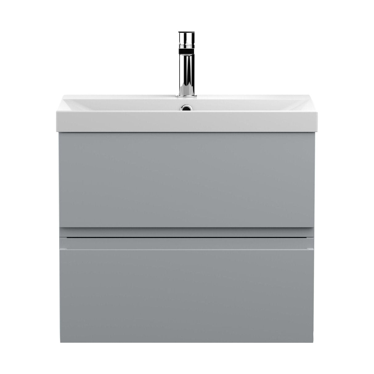 [BFRA204D] Mavesyn Contemporary 2 Drawer Wall Hung Vanity Unit with Thin Edge Basin - Choice of Size and Colour - Cutout