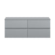 [BFRA204W2] Mavesyn Contemporary 4 Drawer Wall Hung Vanity Unit with Worktop, Satin Grey, 1200mm - Cutout