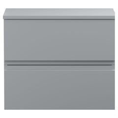 [BFRA204W] Mavesyn Contemporary 2 Drawer Wall Hung Vanity Unit with Worktop - Choice of Size and Colour - Cutout