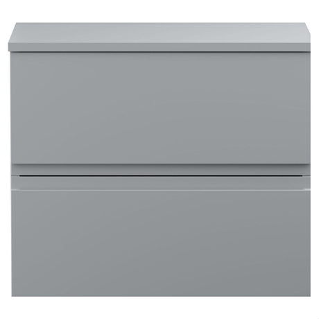[BFRA204W] Mavesyn Contemporary 2 Drawer Wall Hung Vanity Unit with Worktop - Choice of Size and Colour - Cutout