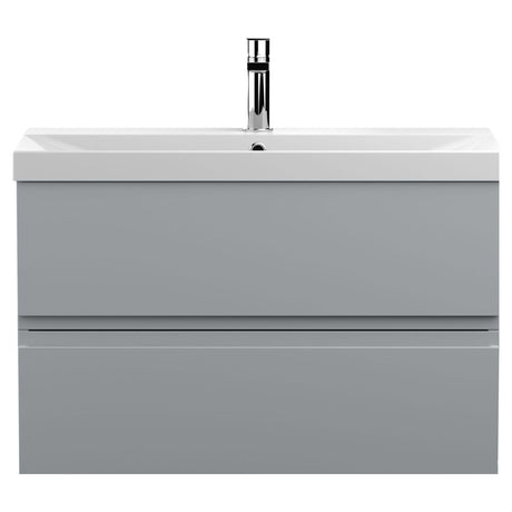 [BFRA206D] Mavesyn Contemporary 2 Drawer Wall Hung Vanity Unit with Thin Edge Basin - Choice of Size and Colour - Cutout