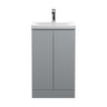 [BFRA207A] Mavesyn Contemporary 2 Door Floor Standing Vanity Unit with Mid-Edge Basin - Choice of Size and Colour - Cutout