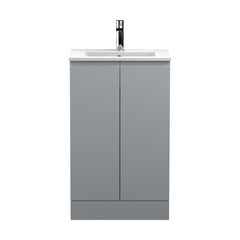 [BFRA207B] Mavesyn Contemporary 2 Door Floor Standing Vanity Unit with Minimalist Basin - Choice of Size and Colour - Cutout