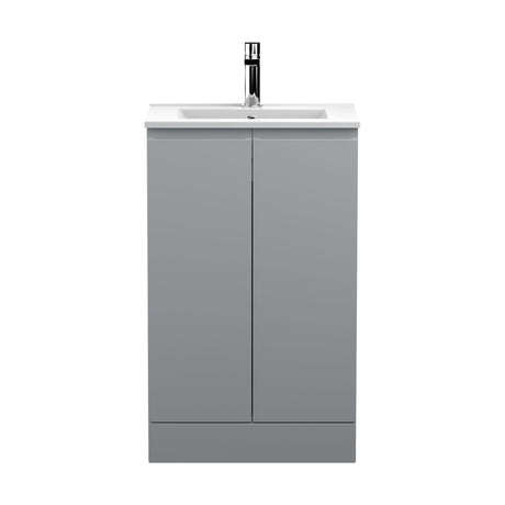 [BFRA207B] Mavesyn Contemporary 2 Door Floor Standing Vanity Unit with Minimalist Basin - Choice of Size and Colour - Cutout