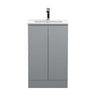 [BFRA207B] Mavesyn Contemporary 2 Door Floor Standing Vanity Unit with Minimalist Basin - Choice of Size and Colour - Cutout