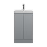 [BFRA207D] Mavesyn Contemporary Floor Standing 2 Door Vanity Basin Unit with Thin-Edge Basin, Choice of Size and Colour - Cutout