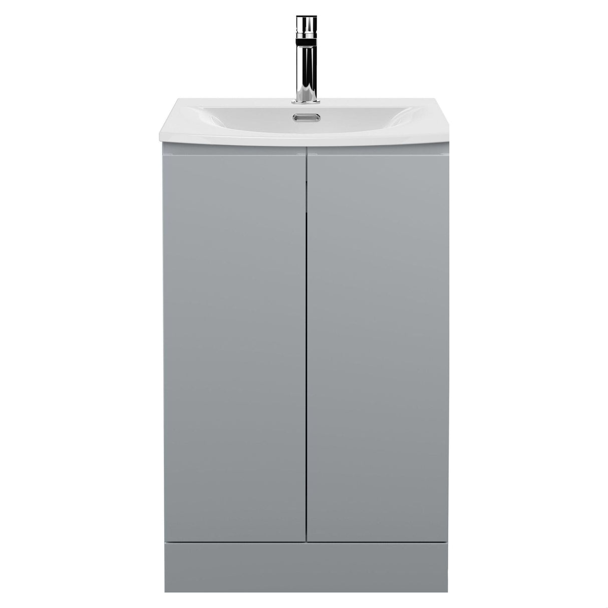 [BFRA207G] Mavesyn Contemporary 2 Door Floor Standing Vanity Unit with Curved Basin - Choice of Size and Colour - Cutout