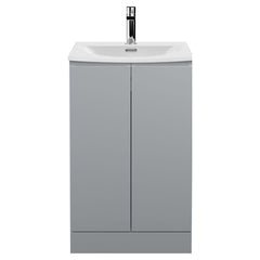 [BFRA207G] Mavesyn Contemporary 2 Door Floor Standing Vanity Unit with Curved Basin - Choice of Size and Colour - Cutout
