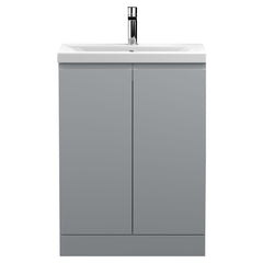 [BFRA208A] Mavesyn Contemporary 2 Door Floor Standing Vanity Unit with Mid-Edge Basin - Choice of Size and Colour - Cutout