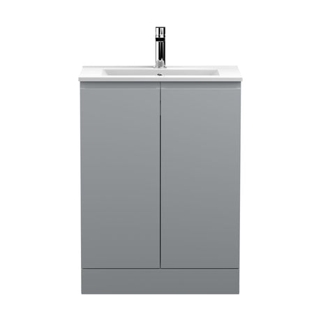 [BFRA208B] Mavesyn Contemporary 2 Door Floor Standing Vanity Unit with Minimalist Basin - Choice of Size and Colour - Cutout