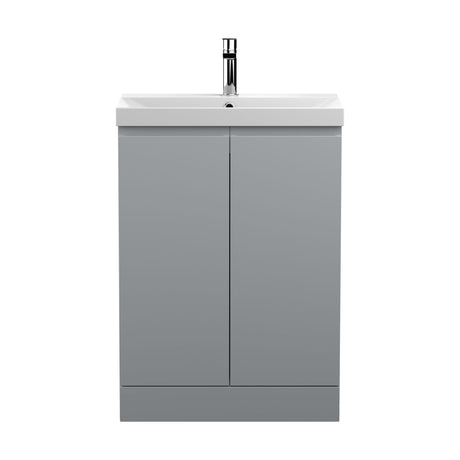 [BFRA208D] Mavesyn Contemporary Floor Standing 2 Door Vanity Basin Unit with Thin-Edge Basin, Choice of Size and Colour - Cutout
