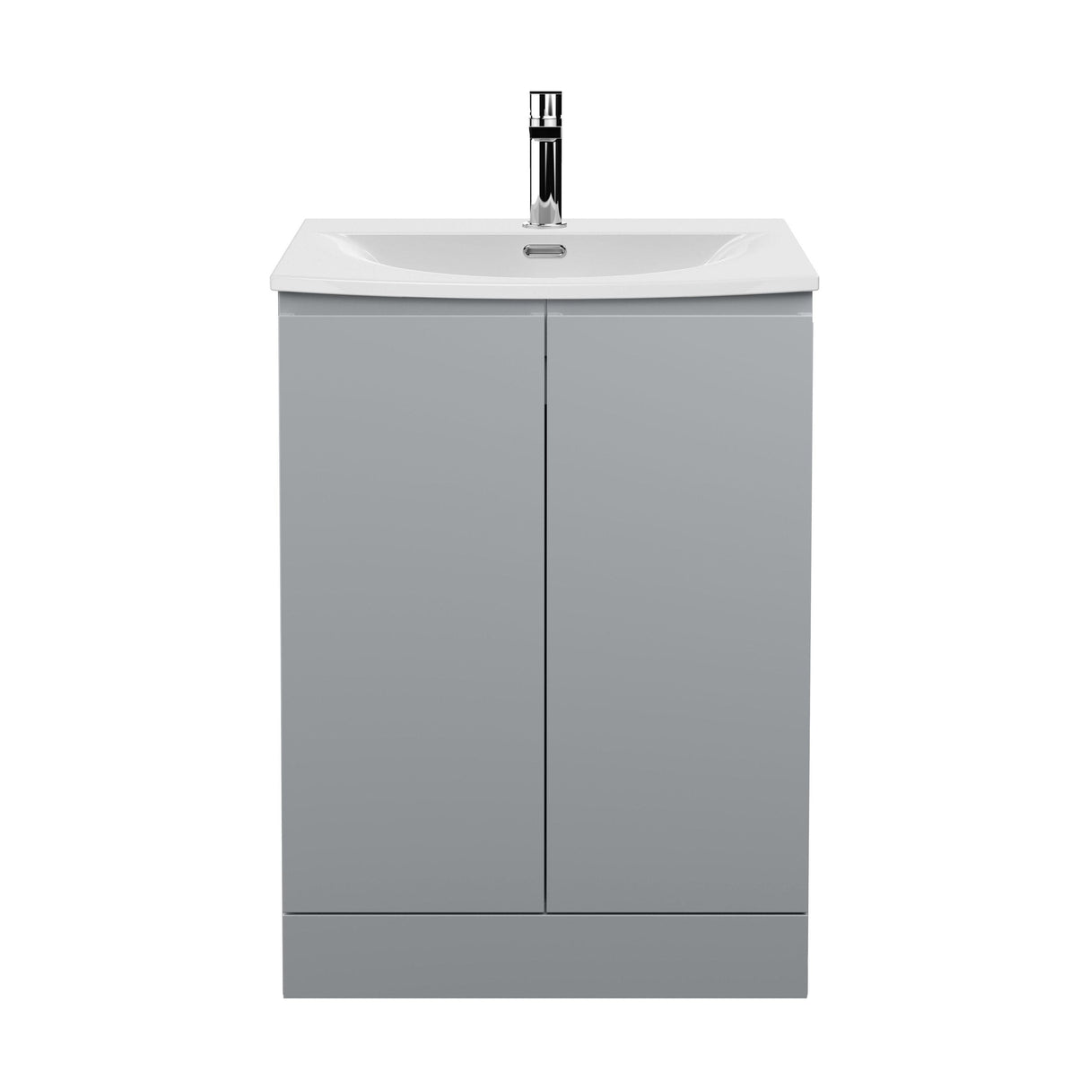 [BFRA208G] Mavesyn Contemporary 2 Door Floor Standing Vanity Unit with Curved Basin - Choice of Size and Colour - Cutout