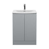[BFRA208G] Mavesyn Contemporary 2 Door Floor Standing Vanity Unit with Curved Basin - Choice of Size and Colour - Cutout