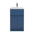 [BFRA301A] Rapture Floor Standing Vanity Basin Unit with Mid-Edge Ceramic Basin (Tap Not Included), 500mm - Satin Blue - Balterley - Cutout