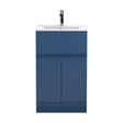 [BFRA301B] Rapture Floor Standing Vanity Basin Unit with Minimalist Ceramic Basin (Tap Not Included), 500mm - Satin Blue - Balterley - Cutout