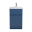 [BFRA301D] Rapture Floor Standing Vanity Basin Unit with Thin-Edge Ceramic Basin (Tap Not Included), 500mm - Satin Blue - Balterley - Cutout