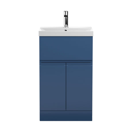 [BFRA301D] Mavesyn Contemporary 2 Door 1 Drawer Floor Standing Vanity Unit with Thin Edge Basin - Choice of Size and Colour - Cutout