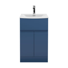 [BFRA301G] Mavesyn Contemporary 2 Door 1 Drawer Floor Standing Vanity Unit with Curved Basin - Choice of Size and Colour - Cutout