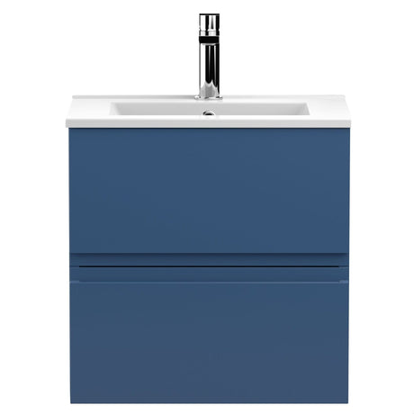 [BFRA302B] Mavesyn Contemporary 2 Drawer Wall Hung Vanity Unit with Minimalist Basin - Choice of Size and Colour - Cutout