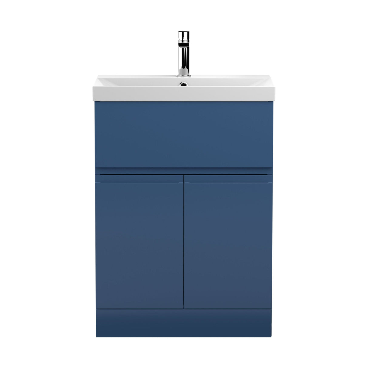 [BFRA303D] Mavesyn Contemporary 2 Door 1 Drawer Floor Standing Vanity Unit with Thin Edge Basin - Choice of Size and Colour - Cutout