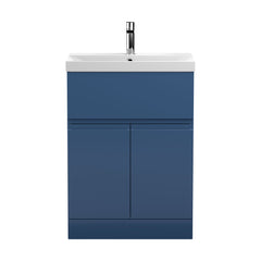 [BFRA303D] Mavesyn Contemporary 2 Door 1 Drawer Floor Standing Vanity Unit with Thin Edge Basin - Choice of Size and Colour - Cutout
