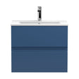 [BFRA304B] Mavesyn Contemporary 2 Drawer Wall Hung Vanity Unit with Minimalist Basin, Dark Blue, 600mm - Cutout