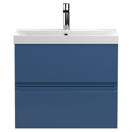 [BFRA304D] Mavesyn Contemporary 2 Drawer Wall Hung Vanity Unit with Thin Edge Basin - Choice of Size and Colour - Cutout