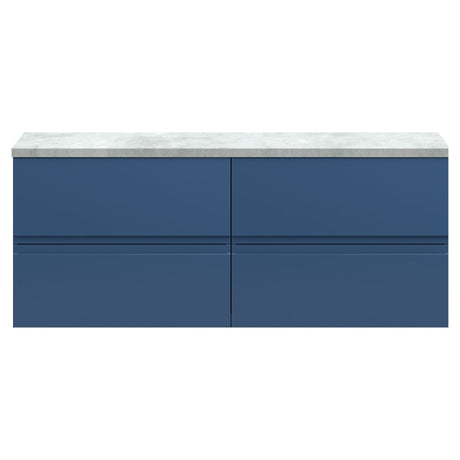 [BFRA304LBG2] Mavesyn Contemporary 4 Drawer Wall Hung Vanity Unit with Laminate Worktop - Choice of Colour - Cutout