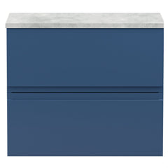 [BFRA304LBG] Mavesyn Contemporary 2 Drawer Wall Hung Vanity Unit with Laminate Worktop - Choice of Size and Colour - Cutout