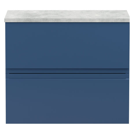 [BFRA304LBG] Mavesyn Contemporary 2 Drawer Wall Hung Vanity Unit with Laminate Worktop - Choice of Size and Colour - Cutout