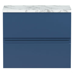 [BFRA304LCM] Mavesyn Contemporary 2 Drawer Wall Hung Vanity Unit with Laminate Worktop - Choice of Size and Colour - Cutout