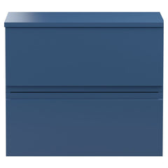 [BFRA304W] Mavesyn Contemporary 2 Drawer Wall Hung Vanity Unit with Worktop - Choice of Size and Colour - Cutout