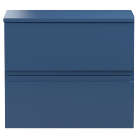 [BFRA304W] Mavesyn Contemporary 2 Drawer Wall Hung Vanity Unit with Worktop - Choice of Size and Colour - Cutout