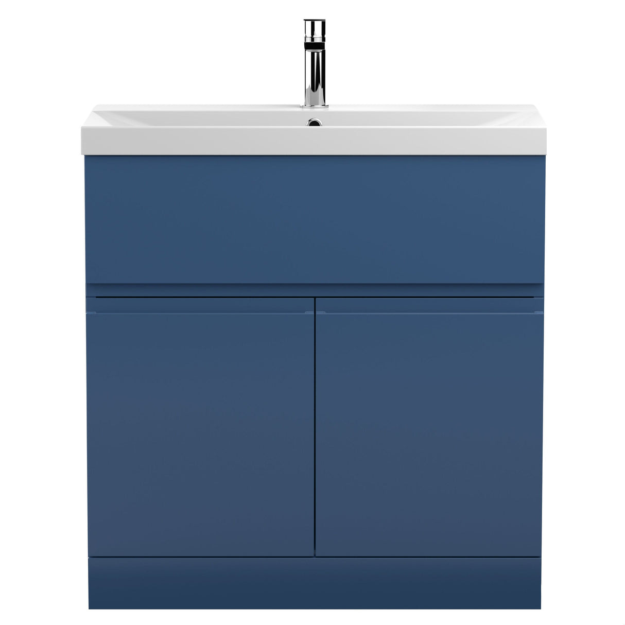[BFRA305D] Mavesyn Contemporary 2 Door 1 Drawer Floor Standing Vanity Unit with Thin Edge Basin - Choice of Size and Colour - Cutout
