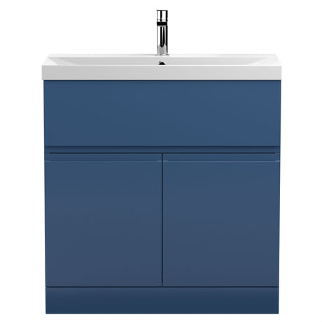 [BFRA305D] Mavesyn Contemporary 2 Door 1 Drawer Floor Standing Vanity Unit with Thin Edge Basin - Choice of Size and Colour - Cutout