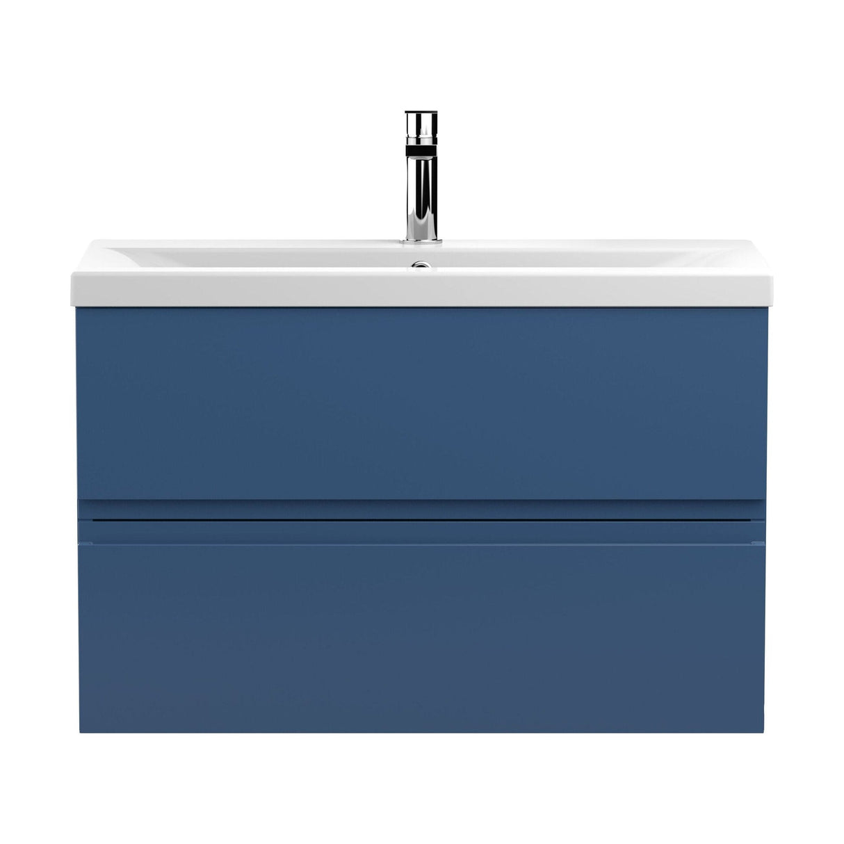 [BFRA306A] Mavesyn Contemporary 2 Drawer Wall Hung Vanity Unit with Mid-Edge Basin - Choice of Size and Colour - Cutout
