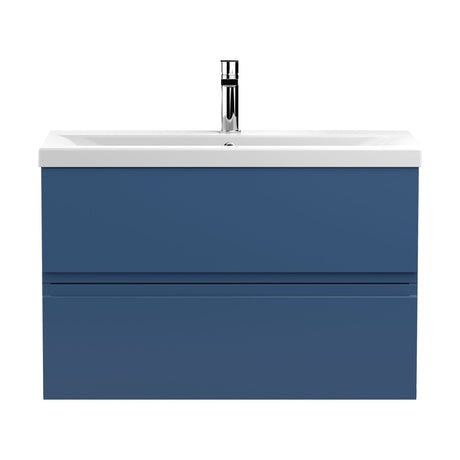 [BFRA306A] Mavesyn Contemporary 2 Drawer Wall Hung Vanity Unit with Mid-Edge Basin - Choice of Size and Colour - Cutout