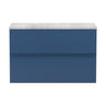 [BFRA306LBG] Mavesyn Contemporary 2 Drawer Wall Hung Vanity Unit with Laminate Worktop - Choice of Size and Colour - Cutout