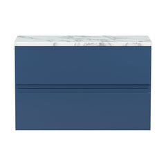 [BFRA306LCM] Mavesyn Contemporary 2 Drawer Wall Hung Vanity Unit with Laminate Worktop - Choice of Size and Colour - Cutout