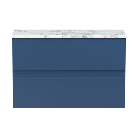 [BFRA306LCM] Mavesyn Contemporary 2 Drawer Wall Hung Vanity Unit with Laminate Worktop - Choice of Size and Colour - Cutout