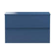 [BFRA306W] Mavesyn Contemporary Wall Hung Vanity Unit with Worktop, Dark Blue, 800mm - Cutout