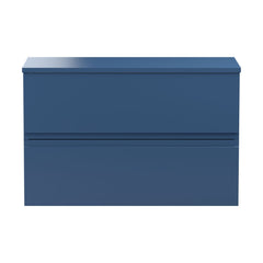 [BFRA306W] Mavesyn Contemporary 2 Drawer Wall Hung Vanity Unit with Worktop - Choice of Size and Colour - Cutout